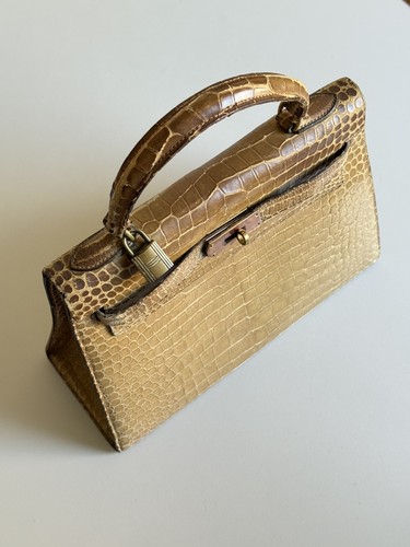 Hermes kelly shiny croc - kelly,