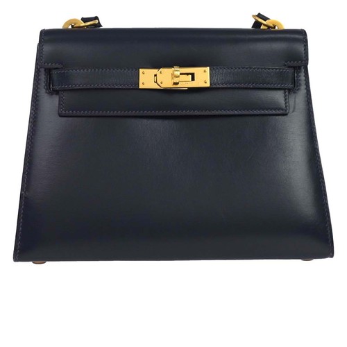 Hermes navy box calf mini - hermes,